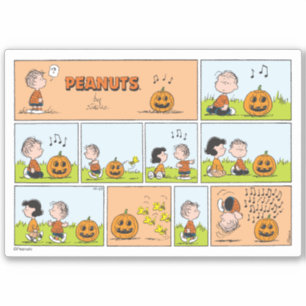 Sticker Linus & Lucy Chanter Jack-O-Lantern