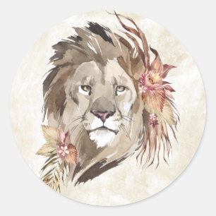 Sticker Lion Floral