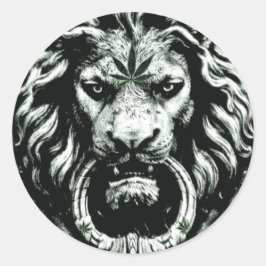 Sticker Lion Pot Leaf
