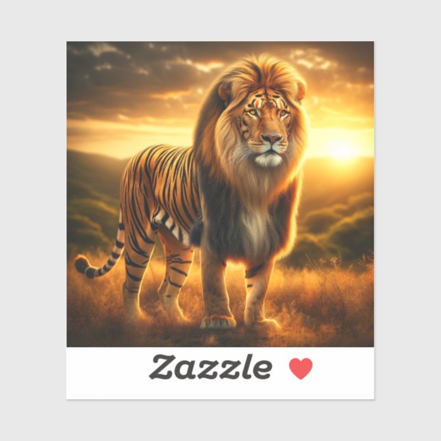 Sticker Lion Tiger (Feuille)