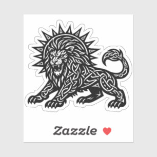 Sticker Lion Zodiaque Soleil-Crinière Lion   BurnsInHell