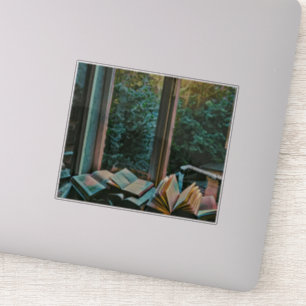 Sticker Lire un cadeau d'illustration
