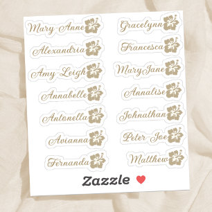 Sticker Liste de invités personnalisée 14 Noms Calligraphi