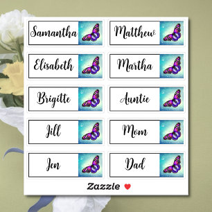 Sticker Liste d'invités personnalisée 10 noms Calligraphy 