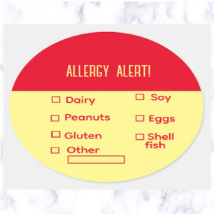 Sticker Liste modifiable des alertes d'allergie