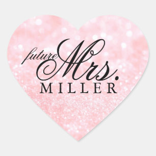 Sticker - Lit Pink Glit Heart Fab futur Mme.