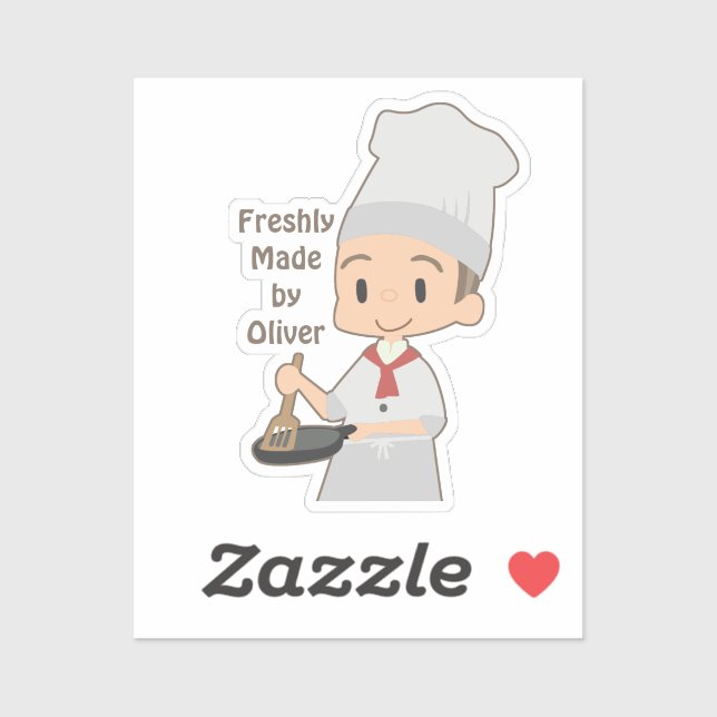 Sticker Little Boy Chef (Feuille)