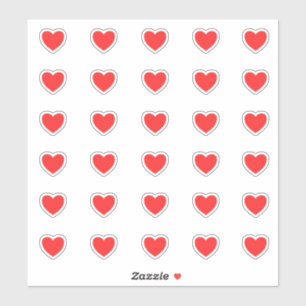 Sticker Little Red Hearts motif 2