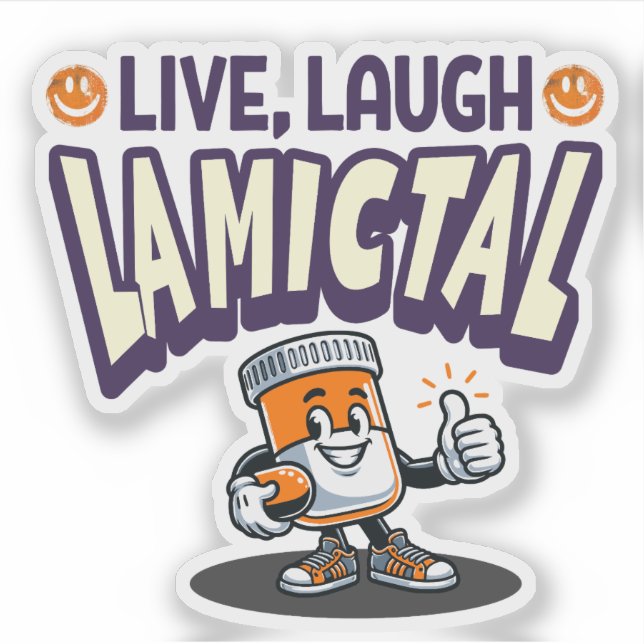 Sticker Live, Laugh, Lamictal (Devant)