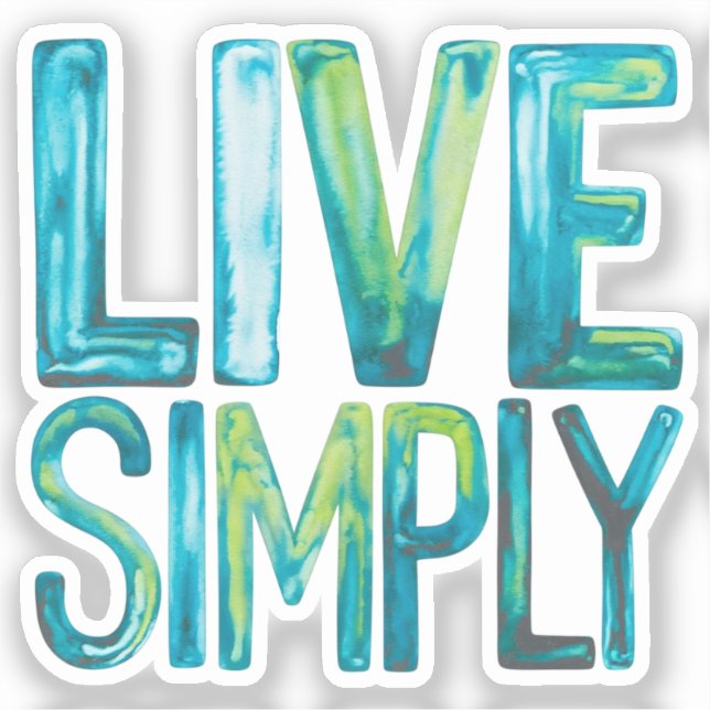Sticker Live Simplement (Recto)