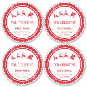 Sticker Livraison de Noël par Père Noël North Pôle