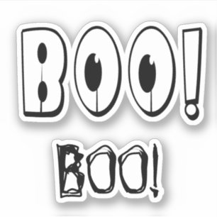 Sticker Livre de rebuts "BOO !" Halloween