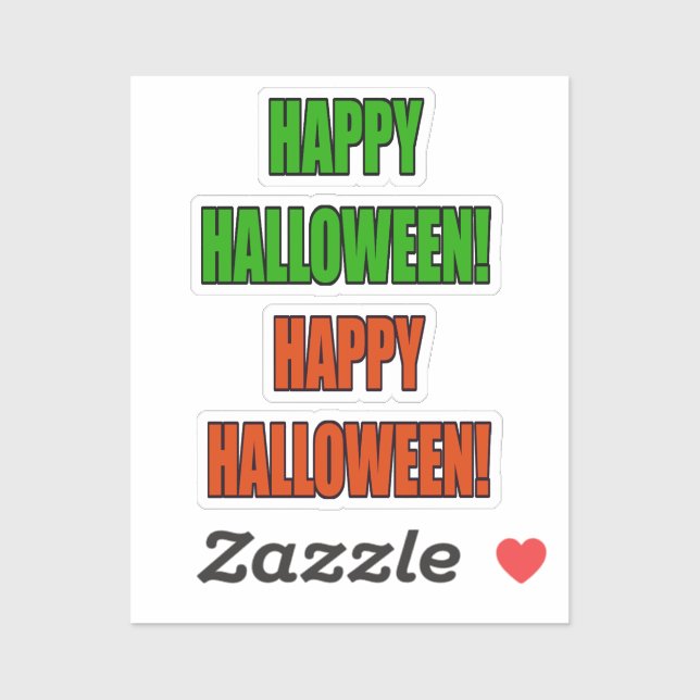 Sticker Livre de rebuts Halloween heureux (Feuille)