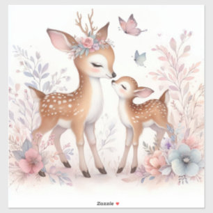 Sticker Livre d'histoire Bois Bébés Deer Love