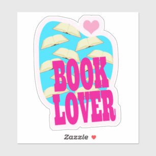 Sticker Livre Lover Lecture Cool Art Logo Dire