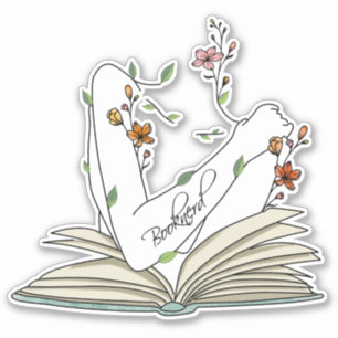 Sticker Livre nerd fleurs sauvages délicates avant-bras ta