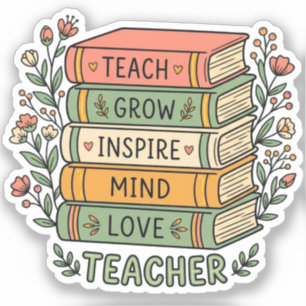Sticker Livres Cadeaux + Fleurs Mignonnes Remerciement E