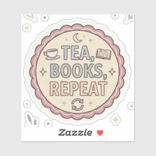 Sticker Livres de Thé Répéter