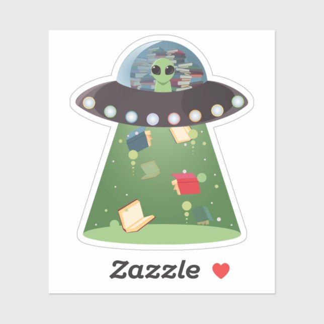 Sticker Livres d'enlèvement UFO (Feuille)