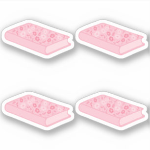 Sticker Livres floraux rose-clair