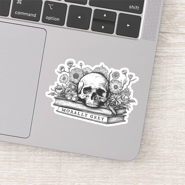Sticker Livres romantiques moraux gris (Détail)