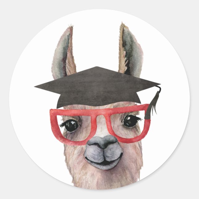 Sticker Llama pour diplôme amusant (Devant)