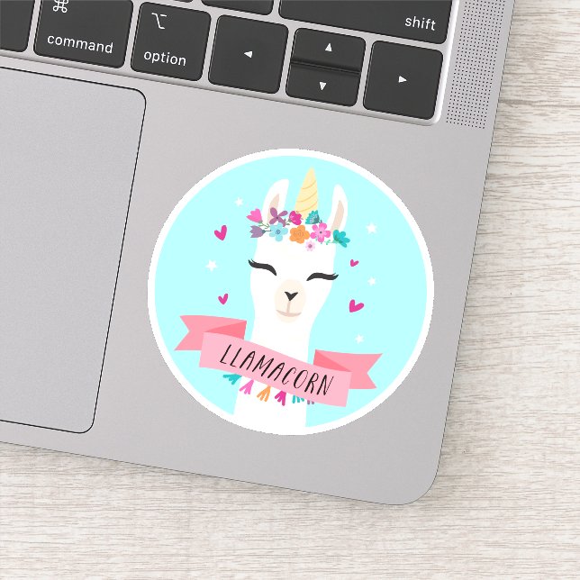 Sticker Llamacorn Cute Kawaii Unicorn Llama (Détail)
