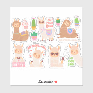 Sticker Llamas mignon