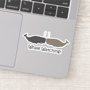 Sticker L'observation des baleines mignonne