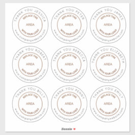 Sticker Logo 9 Grand Nom individuel Merci Personnel Délégu