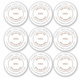 Sticker Logo 9 Petit Nom individuel Merci Personnel Délégu