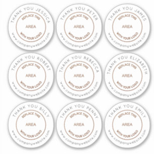 Sticker Logo 9 Petit Nom individuel Merci Personnel Délégu