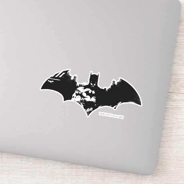 Sticker Logo Batman et Gotham Silhouette Bat (Détail)
