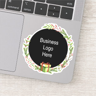Sticker Logo d'affaires personnalisé Courbe de Noël