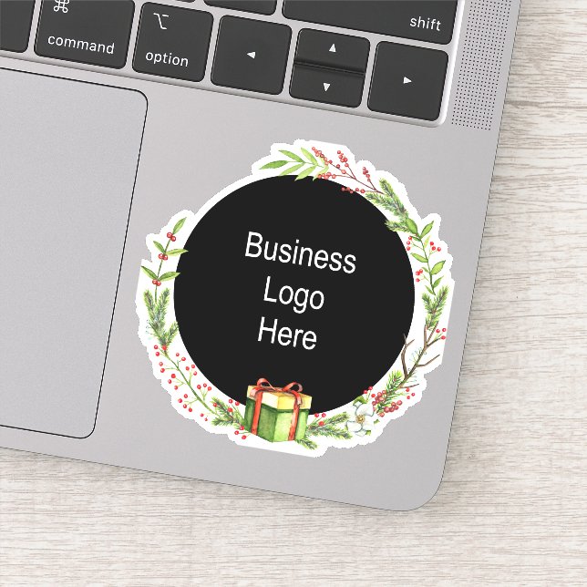 Sticker Logo d'affaires personnalisé Courbe de Noël (Détail)
