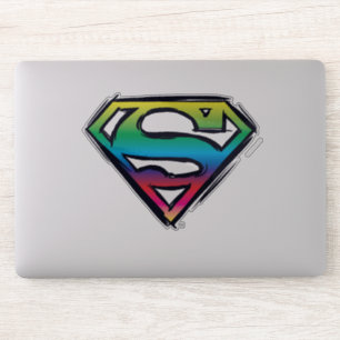 Sticker Logo d'arc-en-ciel du S-Bouclier   de Superman