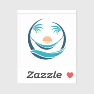 Sticker Logo de hamac de luxe au coucher du soleil