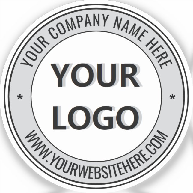 Sticker Logo de l'entreprise et Modèle d'autocollants d'en (Recto)