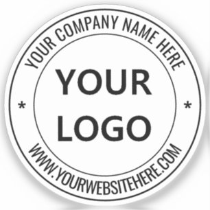 Sticker Logo de l'entreprise personnalisée et texte votre 