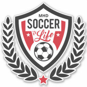 Sticker Logo de soccer monogramme personnalisé