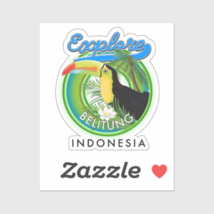Sticker logo de voyage de Belitung Indonésie