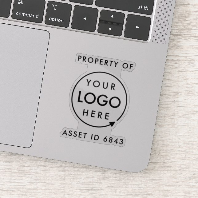 Sticker Logo d'ID d'actif | Propriété de l'entreprise (Détail)