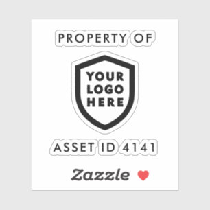 Sticker Logo d'ID d'actif   Propriété de l'entreprise