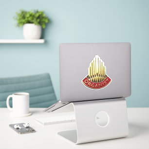 Sticker Logo d'orgue à tuyaux d'organiste 