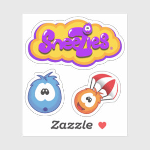 Sticker Logo du jeu Sneezies avec des Sneezies bonus