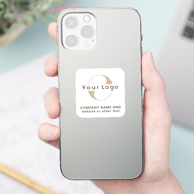 Sticker Logo éteint carré blanc Téléphone Business Vinyl S (Téléphone)