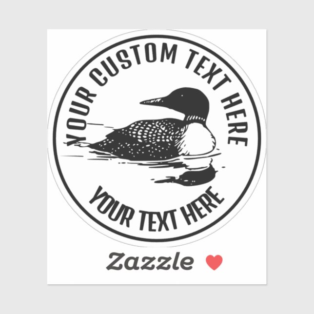 Sticker Logo Icône Loon Vinyl Personnalisé (Feuille)