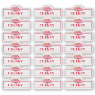 Sticker Logo Logo Logo Lip Marque rouge clair