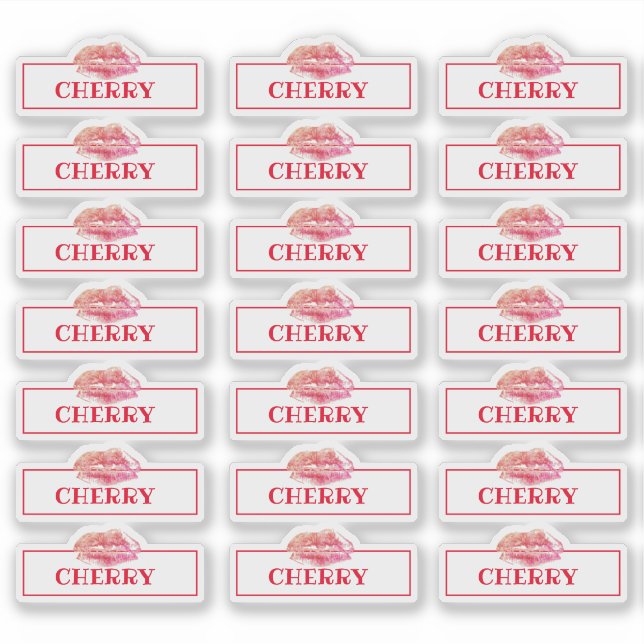 Sticker Logo Logo Logo Lip Marque rouge clair (Devant)