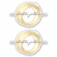 Logo Luxe Faux Gold Peint Cercle Designer